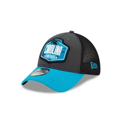 Grey Carolina Panthers Hat - New Era NFL NFL Draft 39THIRTY Stretch Fit Caps USA9324518